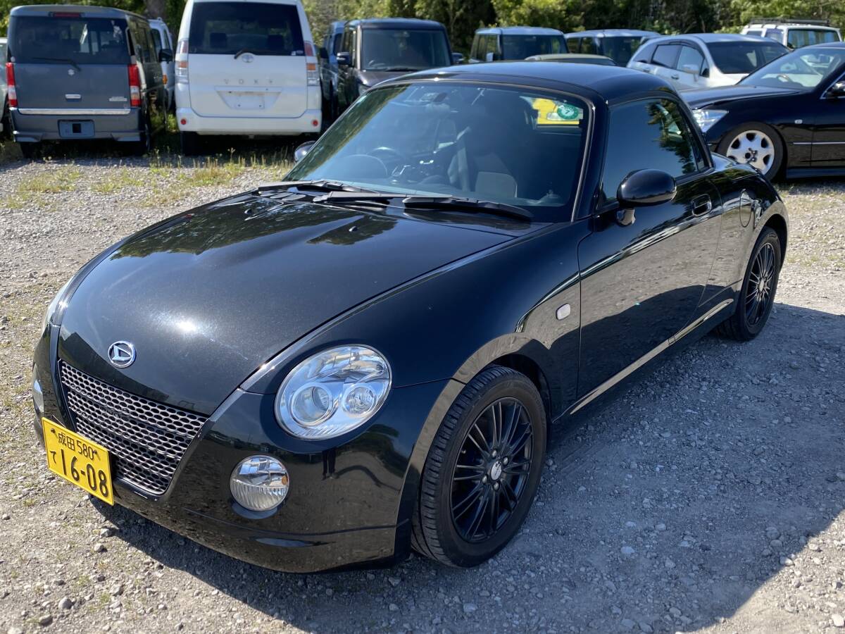 格安☆ コペン L880K H21年車 車検付き ブラックマイカメタリック! ボデー綺麗☆ 無事故車 電動オープンリビルト済み 18秒!千葉県 検 PP1拍卖