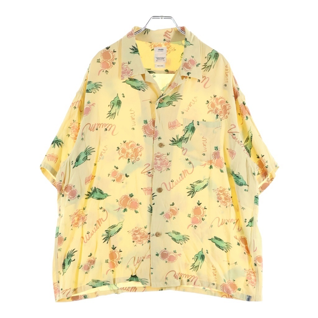 VISVIM ヴィスヴィム 22SS WALLIS SHIRT S/S SUNNYBIRD 0122105011017 ウォリス サニーバード オープンカラー半袖シャツ イエロー拍卖