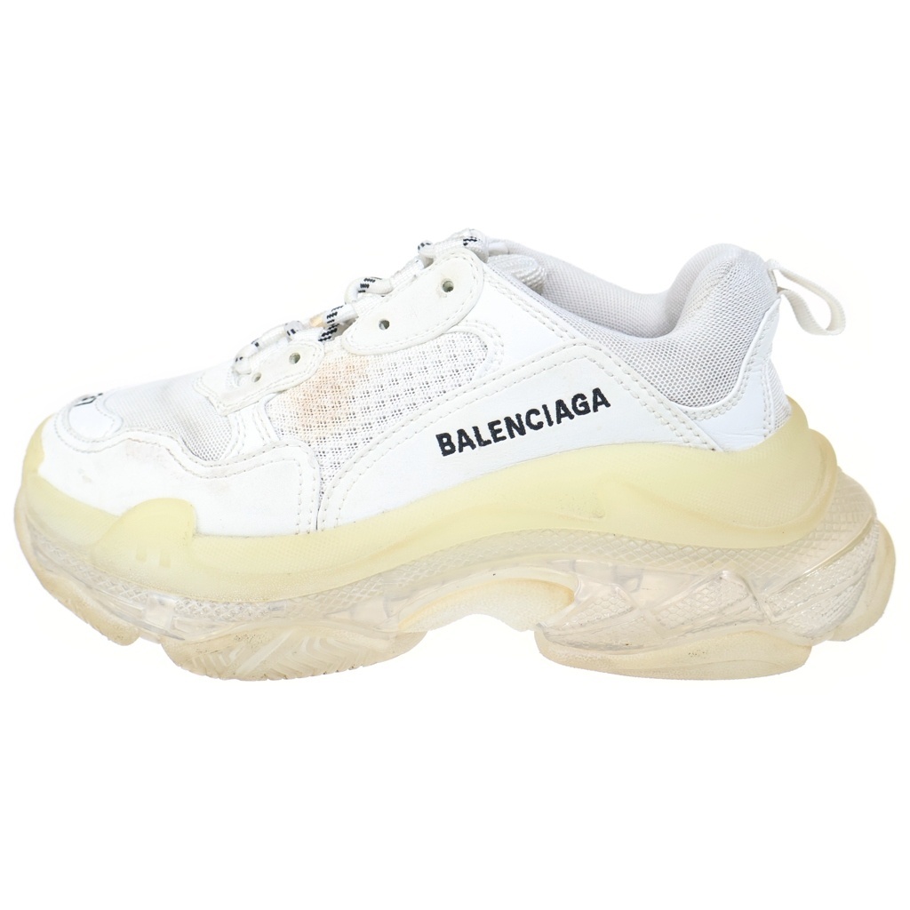 BALENCIAGA バレンシアガ TRIPLE S TRAINERS トリプルエス トレーナー ローカットスニーカーシューズ ホワイト US7/24.5cm拍卖