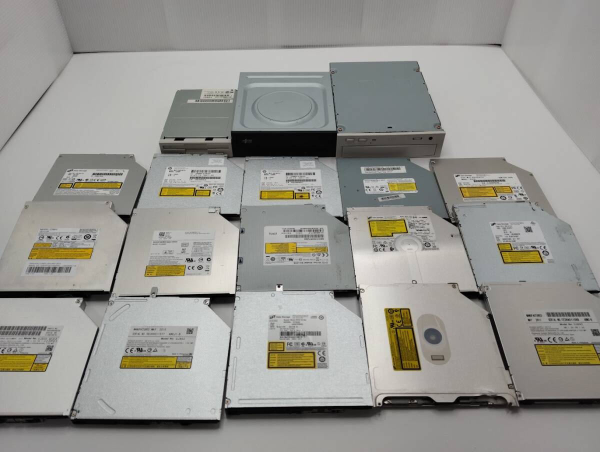 【ジャンク品】スーパーマルチ 光学ドライブ FDD 計15点 まとめ 都市鉱山 PCパーツ拍卖