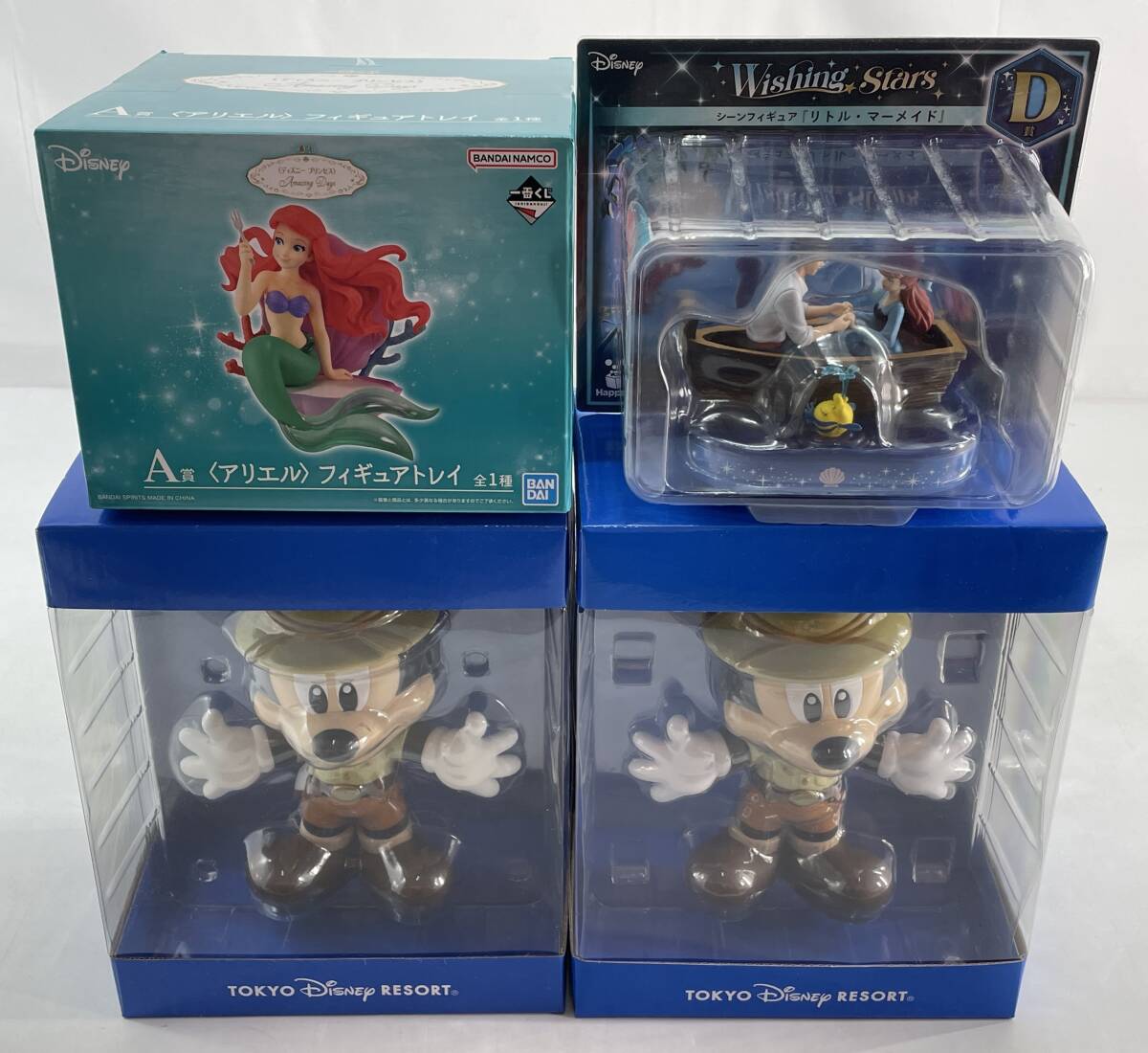 ★【同梱不可】中古品 ディズニー ミッキーマウス リトルマーメイド A賞 アリエル フィギュアトレイ D賞シーンフィギュア まとめ拍卖