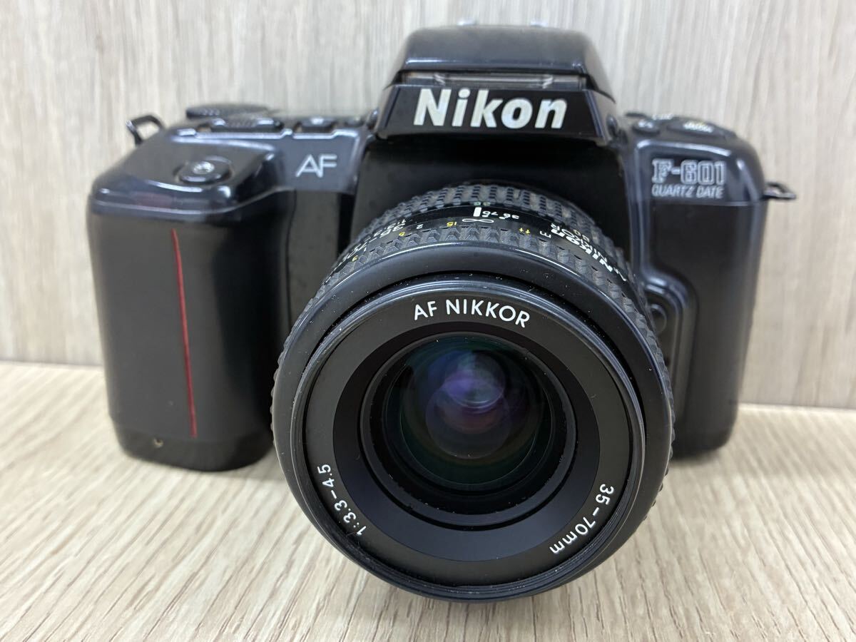 Nikon F-601 QUARTZ DATE AF フィルムカメラ ボディ + ニコン カメラレンズ AF NIKKOR 35-7.mm 1:3.3-4.5 中古品拍卖