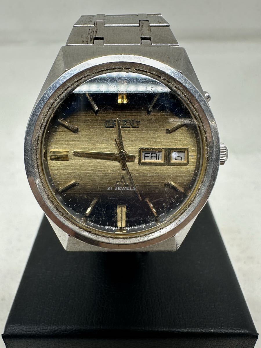 【稼働品】ORIENT/オリエント クロノエース Y429-23671 21石 自動巻き腕時計 1円〜【705.YUB】 拍卖