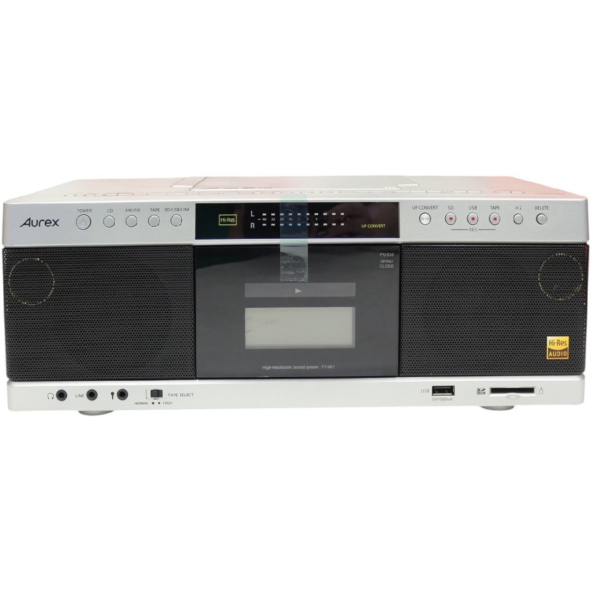 1円スタート TOSHIBA 東芝 TY-AK1 ラジオカセットレコーダー CDプレーヤー カセットデッキ シルバー オーディオ機器 AM FM SD 動作未確認拍卖