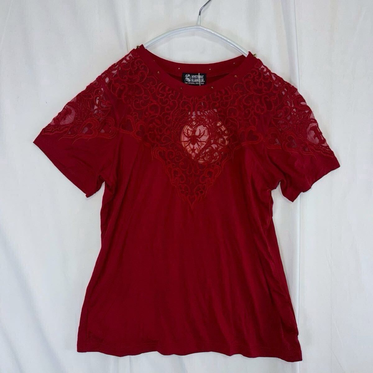 新品 HYSTERIC GRAMOR spider lace studs S/S tee ヒステリックグラマー スパイダー レース スタッズ 半袖 Tシャツ チビT 短丈 平成 ギャル拍卖
