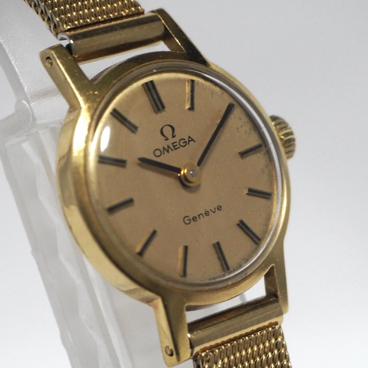 稼働■OMEGA 18K 750刻印 GENEVE 手巻き レディース 腕時計■オメガ ジュネーブ Ref.511.451 Cal.625 金無垢 ゴールド K18 1970年代拍卖