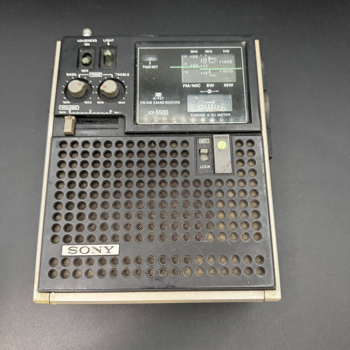 現状【SONY】 ICF-5500 ラジオ アンティーク スカイセンサー拍卖