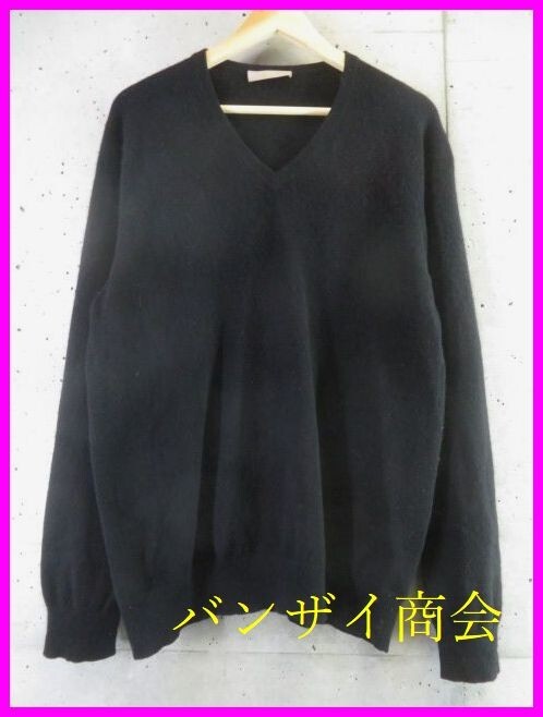 55b392◆良品です◆カシミヤ100%◆UNIQLO ユニクロ カシミヤニットセーター XL/ブラック黒/カーディガン/ベスト/ゴルフジャケット/メンズ拍卖