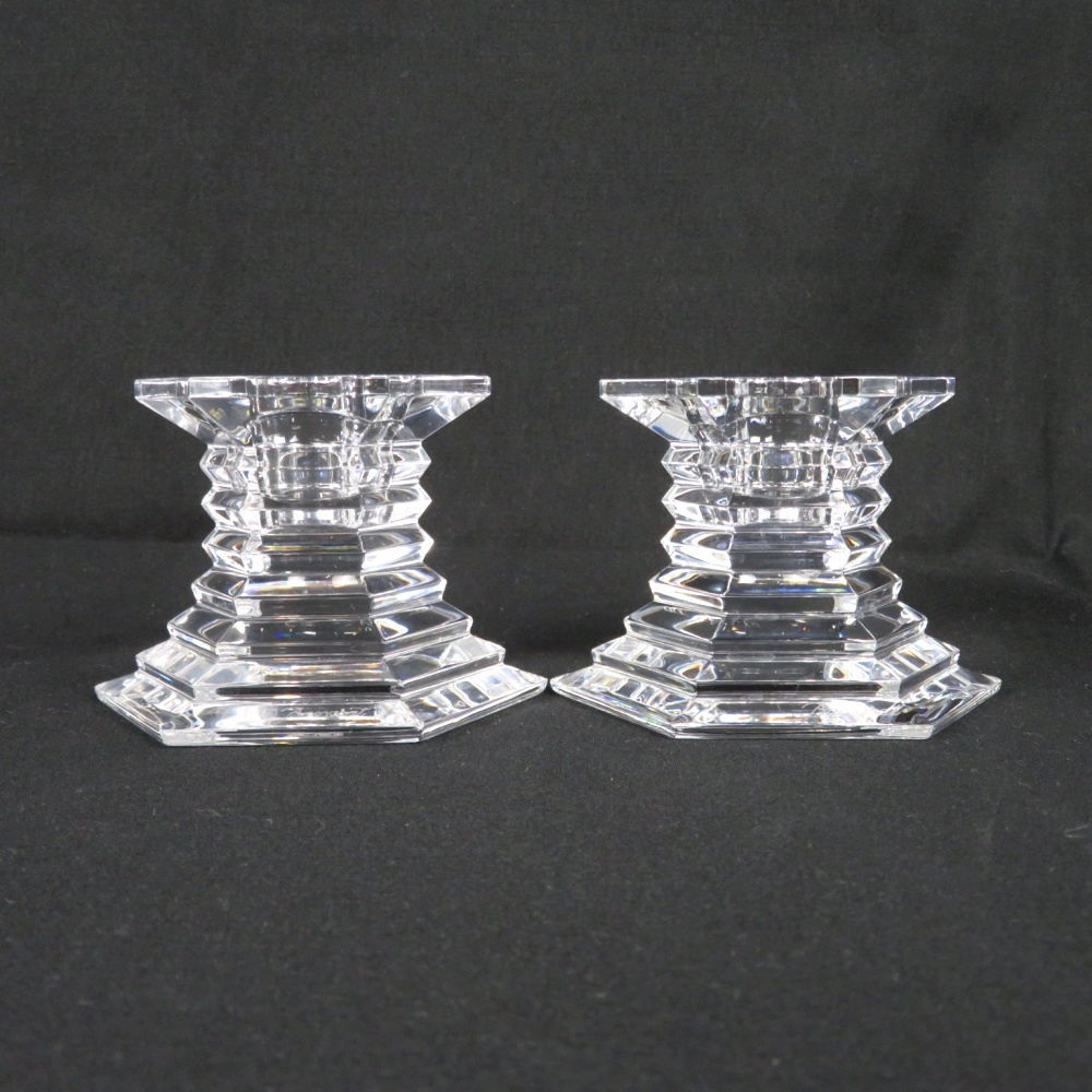 1円〜 Baccarat バカラ オルセー Orsay キャンドルホルダー/スタンド 計2点 ※同梱不可拍卖