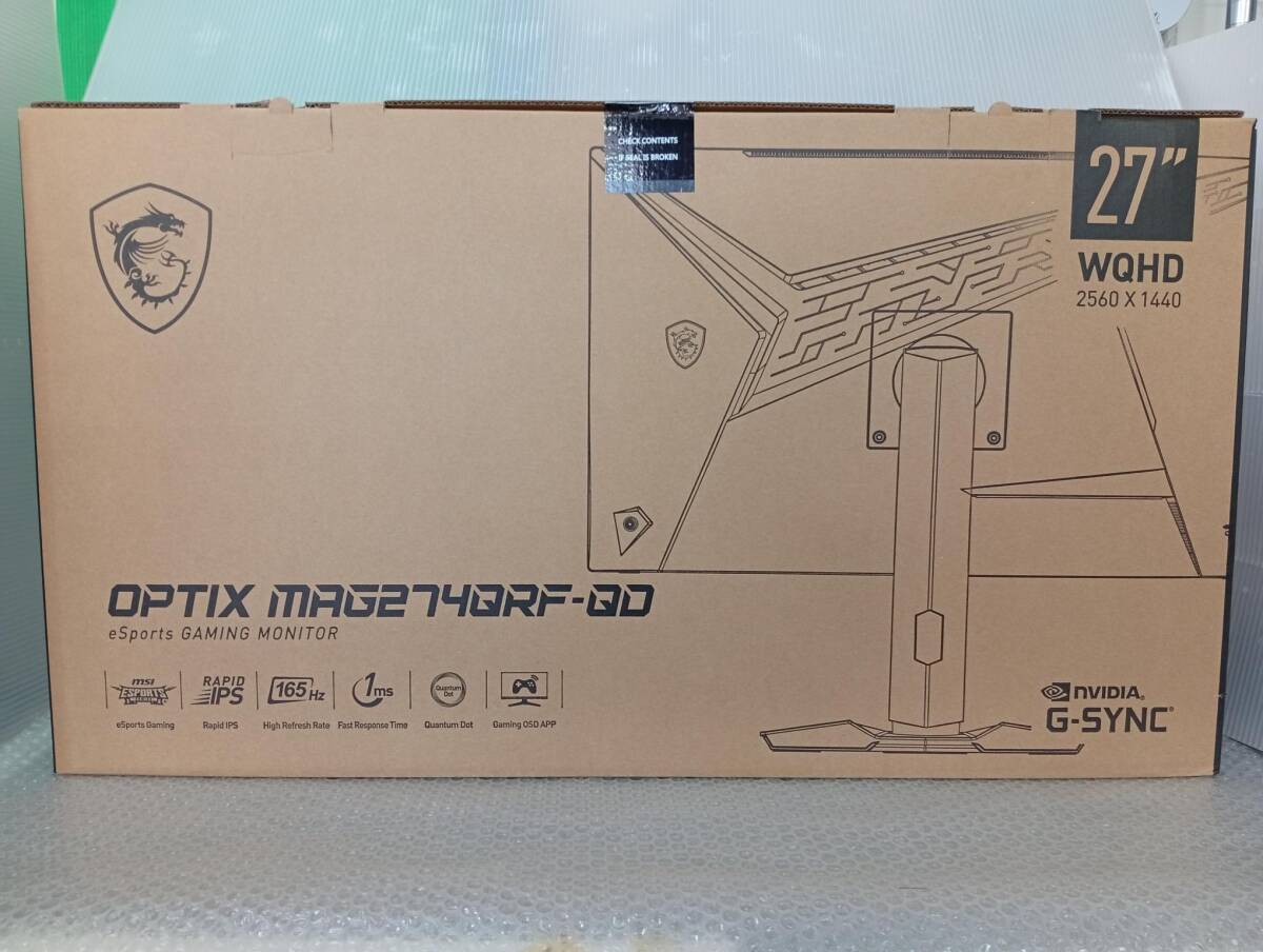 中古美品♪ 27インチ ゲーミングモニター MSI Optix MAG274QRF-QD 165Hz WQHD 量子ドット IPS #①拍卖