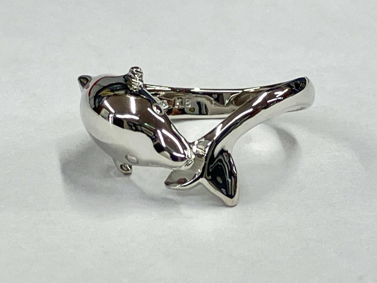 STAR JEWELRY(Star) スタージュエリー K18 #3.5 総重量3.2g イルカモチーフデザインリング 指輪拍卖