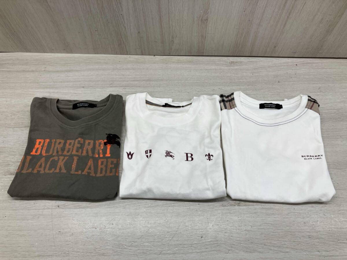 夏 BURBERRY BLACK LABEL バーバリー ブラックレーベル まとめ売り 3点セット 半袖Tシャツ 1 (S相当)拍卖