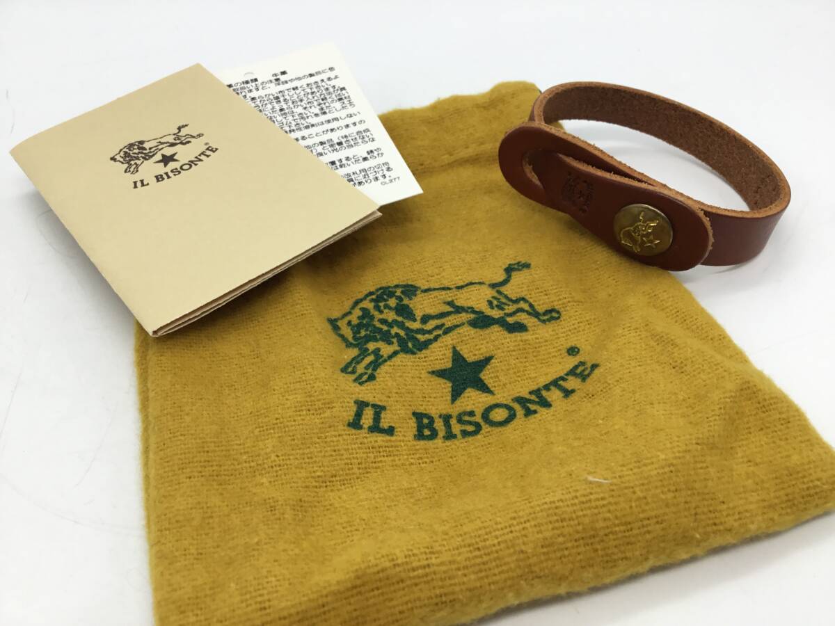 2376☆IL BISONTE イルビゾンテ レザーブレスレット 革製品 革小物 ブラウン系 茶系 アクセサリー拍卖
