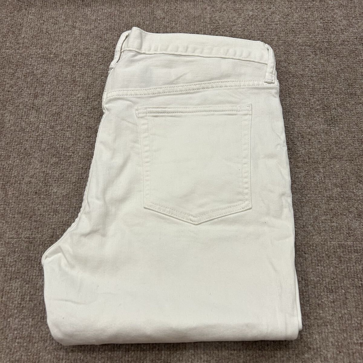 【S248】 GAP ギャップ ストレートパンツ 33インチ ホワイト 白 メンズ デニム ジーンズ ボトムス 最落なし 古着拍卖