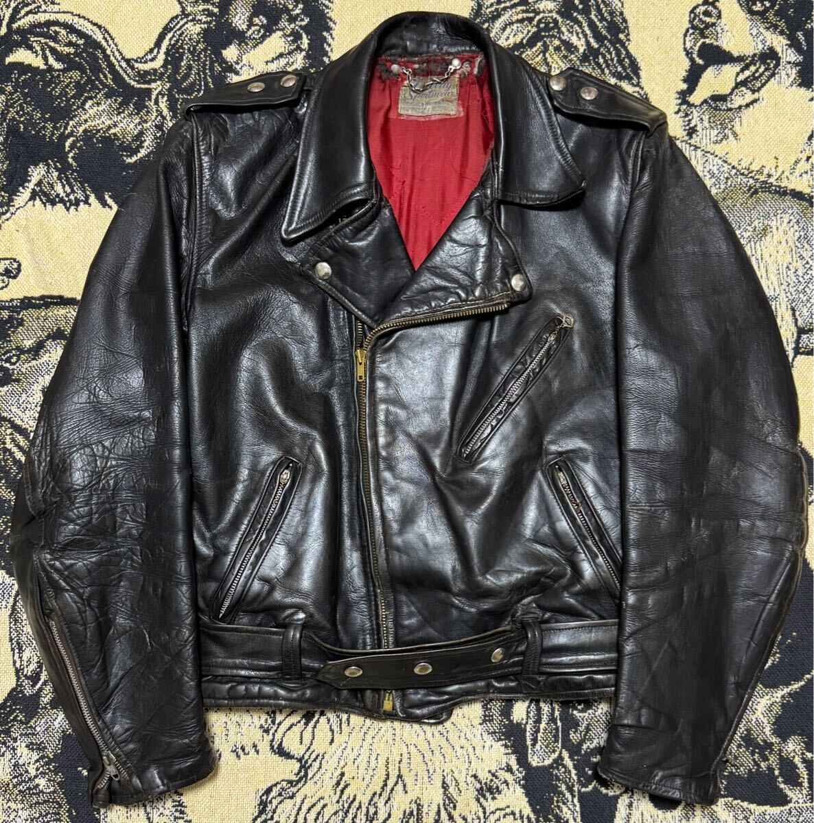 【極希少】Fidelity Sportswear horsehide ホースハイド ダブルライダース 完品 ビンテージ ロカビリー 40s 50s vintage 幻級 レザー レア拍卖