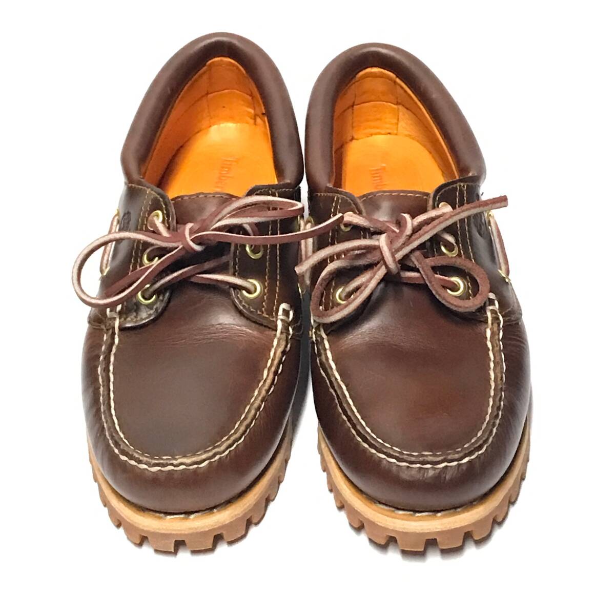 Timberland AUTHENTIC BOAT SHOE 3EYE WOMEN'S US8.5 25.5cm ティンバーランド スリーアイ レディース ブラウン モカシン 茶色拍卖