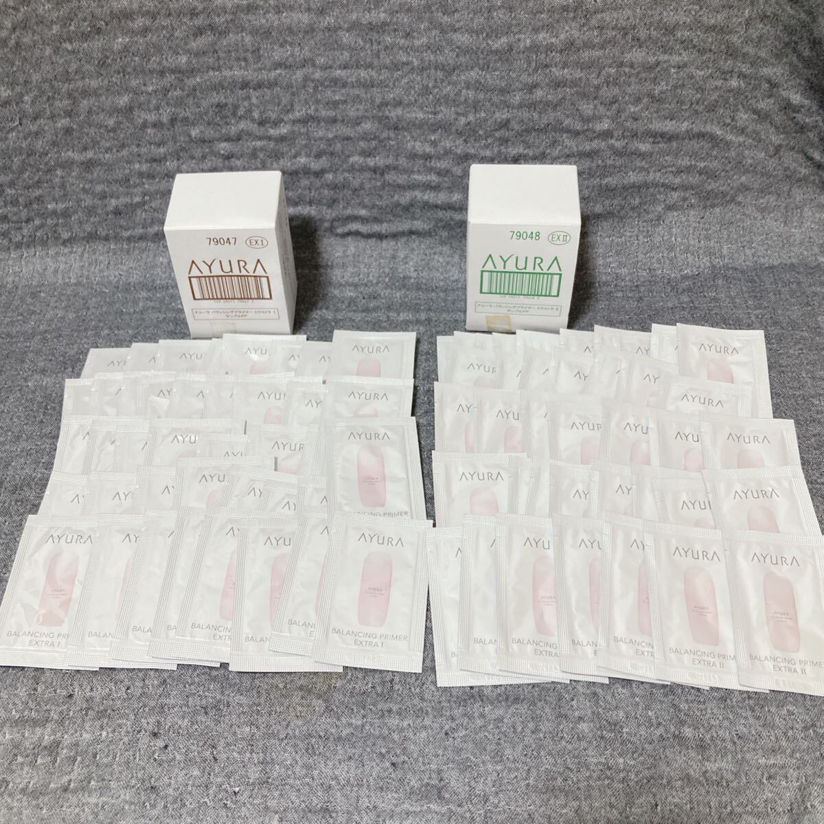 G6E262◆新古品◆ アユーラ AYURA バランシングプライマー エクストラⅠ 化粧液 1mL×40個 Ⅱ 化粧液 1mL×40個 サンプルPP 合計2箱セット拍卖