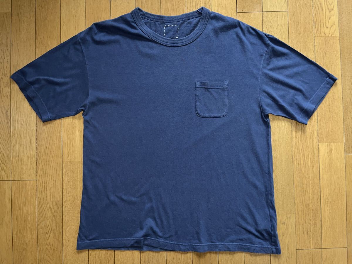 visvim 25SS JUMBO TEE S/S (C/SI) NAVY サイズ3 中古品拍卖