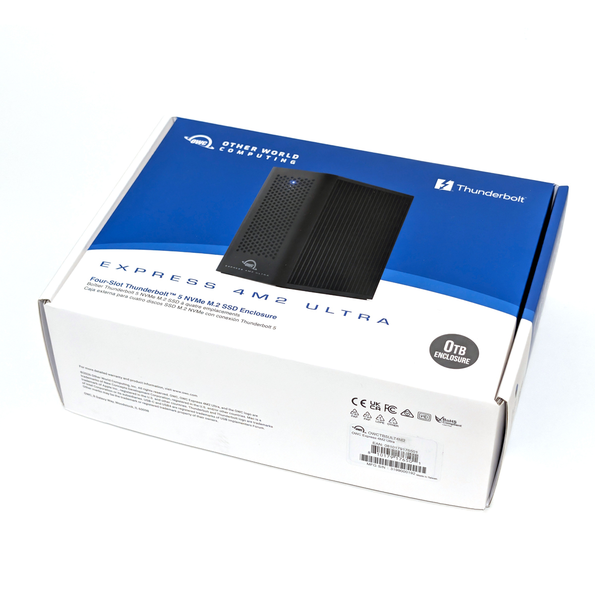 OWC Express 4M2 Ultra 1日のみMacStudioで使用 TB5 NVMe 4枚搭載可能拍卖