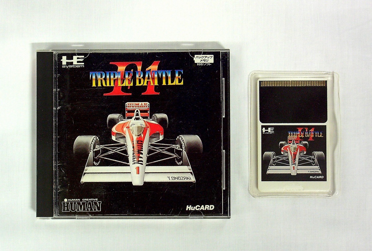 PCエンジン(HuCARD):「F1トリプルバトル」箱+説付き ゲーム 家庭用ゲーム機 NEC 起動確認及び簡易清掃済み拍卖