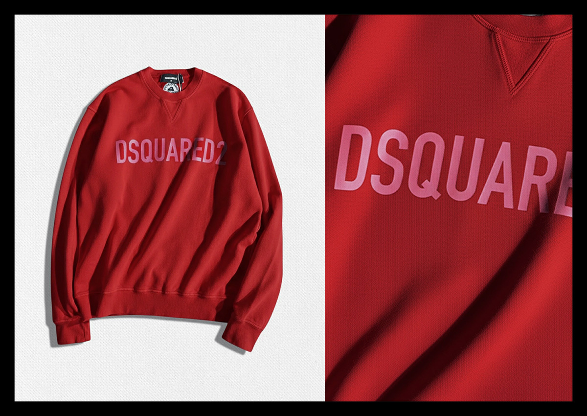 定価8.8万 DSQUARED2 ディースクエアード オーバーシルエットのロゴプリントスウェットトレーナー プルオーバー Cool Fit イタリア製 L拍卖