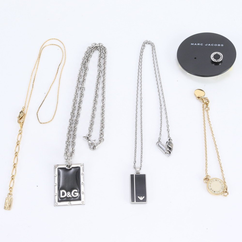 1円■まとめ 5点 セット■ドルチェアンドガッバーナ D&G YSL など ピアス ブレスレット ネックレス シルバー ゴールド メンズ EEE DU45-9拍卖