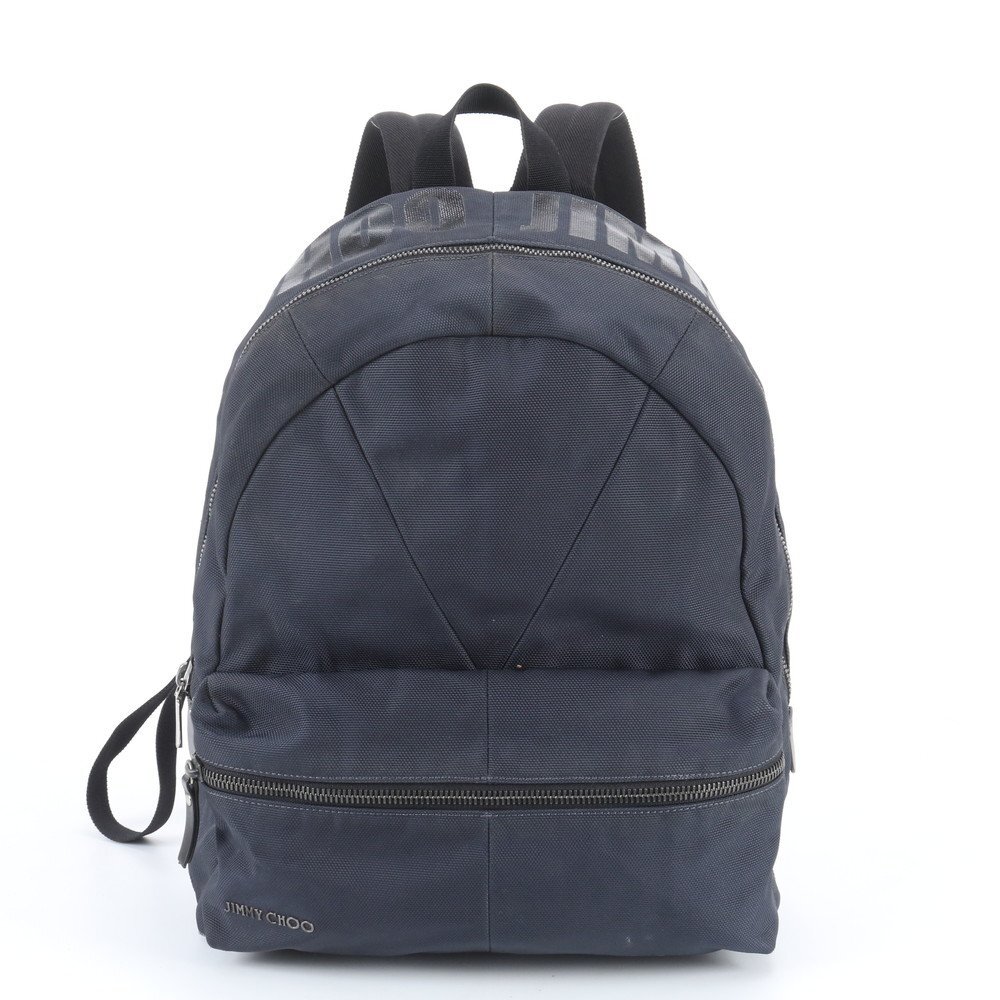 1円■美品■ジミーチュウ■レザー キャンバス リュックサック バックパック ショルダー バッグ 黒 A4 メンズ レディース MEM DX25-7拍卖