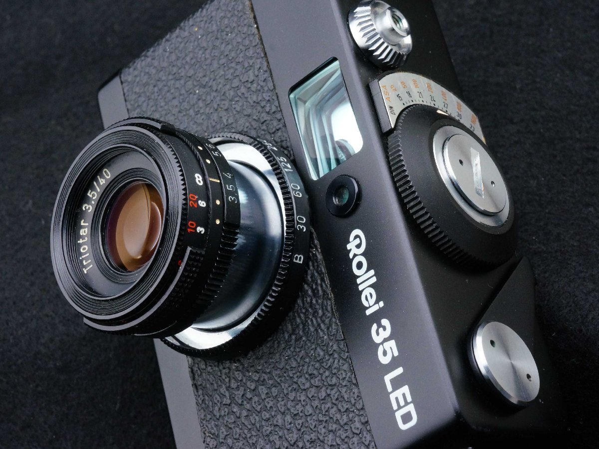 Rollei ローライ 35 LED Trotar 40mm F3.5 ブラック !!! トリオター Zeiss 1271拍卖