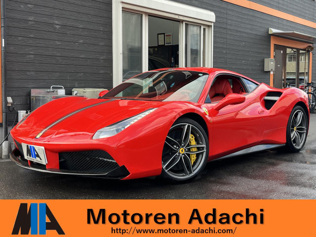 【諸費用コミ】返金保証付:フェラーリ488GTB F1 DCT左ハンドル赤革プロテクションフィルム拍卖