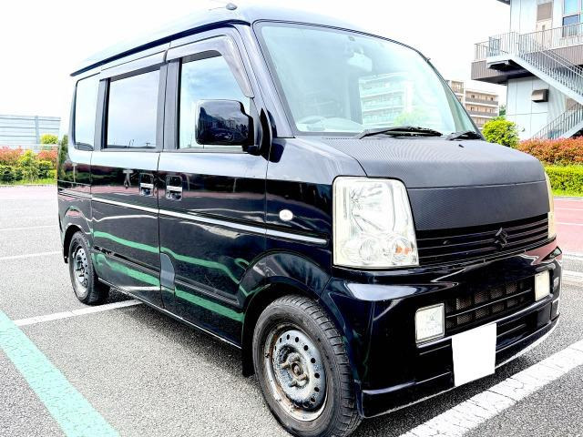 予備検査取得済み!希少4WDハイルーフ!!エンジン駆動系良好!!エブリイワゴン JPターボ 4WD ETC!!車検R10年5月まで!拍卖