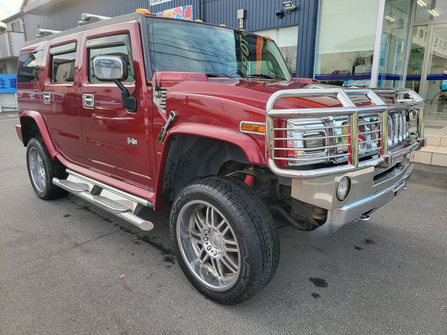 【諸費用コミ】:ハマーH2平成16年★4WD★リフトアップ★サンルーフ★社外ナビ★社外アルミ★車検2年付★ETC★埼玉発★拍卖