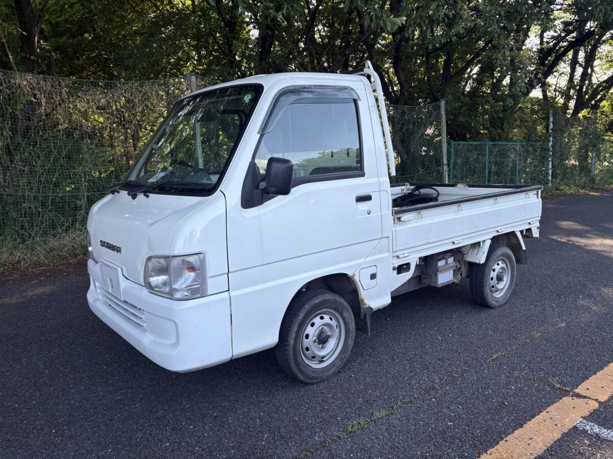 4WD 実走行82800キロ サンバー TB 軽トラ エアーバック エアコン ステレオ まだまだ活躍 機関好調 記録簿 激安売り切り 拍卖