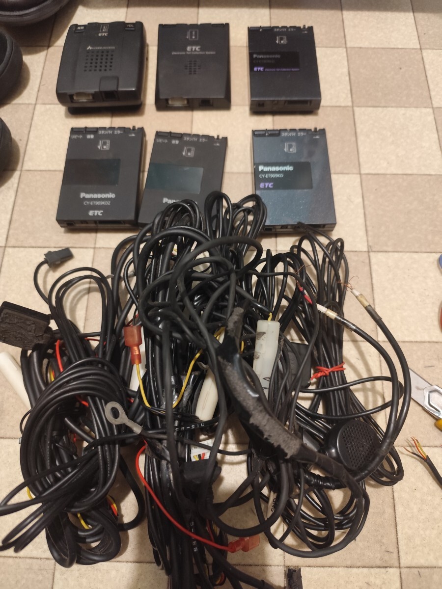 ETC6個セット 軽自動車と普通車混在 実動ETC アンテナ分離型 TOYOTA PANASONIC DENSO CY-ET909 CY-ET908 08686-K9002拍卖
