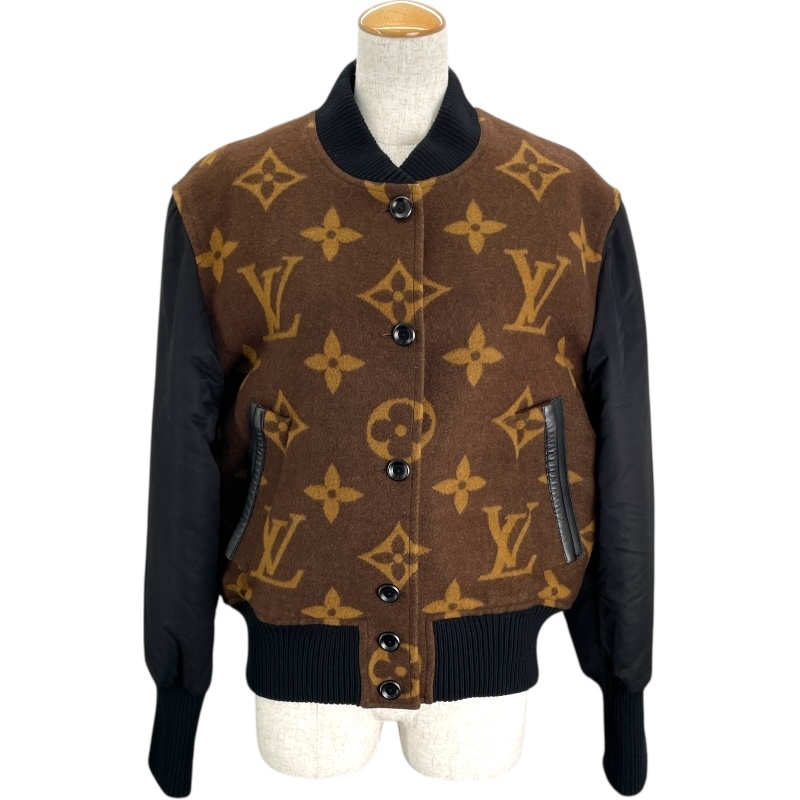ルイ・ヴィトン LOUIS VUITTON ジャイアントモノグラムボンバージャケット FMJA15 ブラウン ウール ブルゾン レディース 中古拍卖