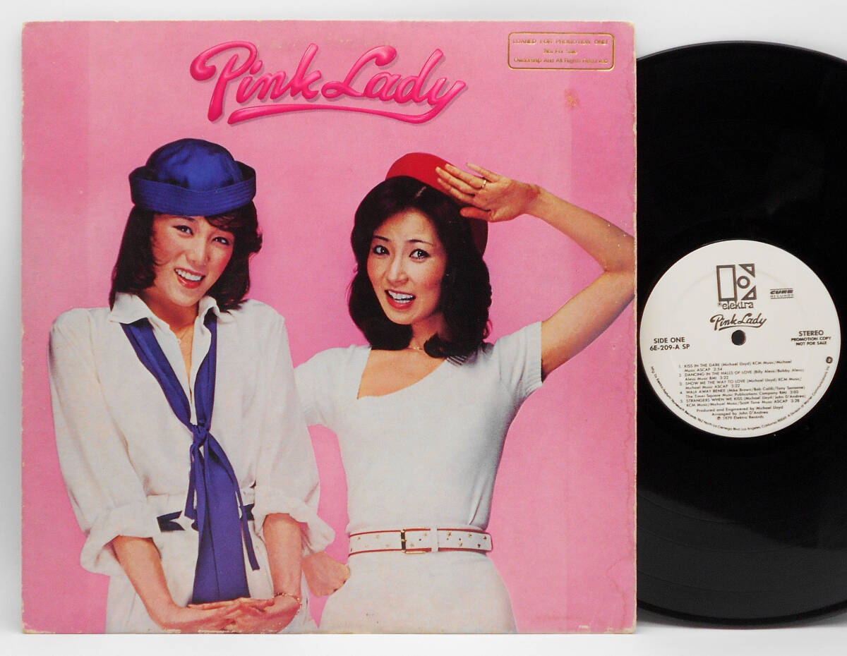 ★US ORIG 白プロモ LP★ピンク・レディ(PINK LADY) 1979年 米国デビュー作 『Kiss In The Dark』収録 最初期プレス 高音質盤 PROMO WLP拍卖