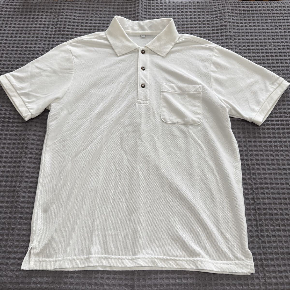 美品 白 ポロシャツ 半袖 Sサイズ 制服 男女共用拍卖
