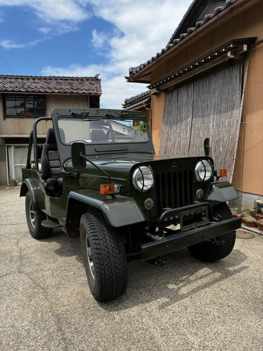 三菱ジープ J58 1975年 4ナンバー NOx・PM不適合 エンジン始動 2000cc 一時抹消済み 登録書類あり 売り切り拍卖