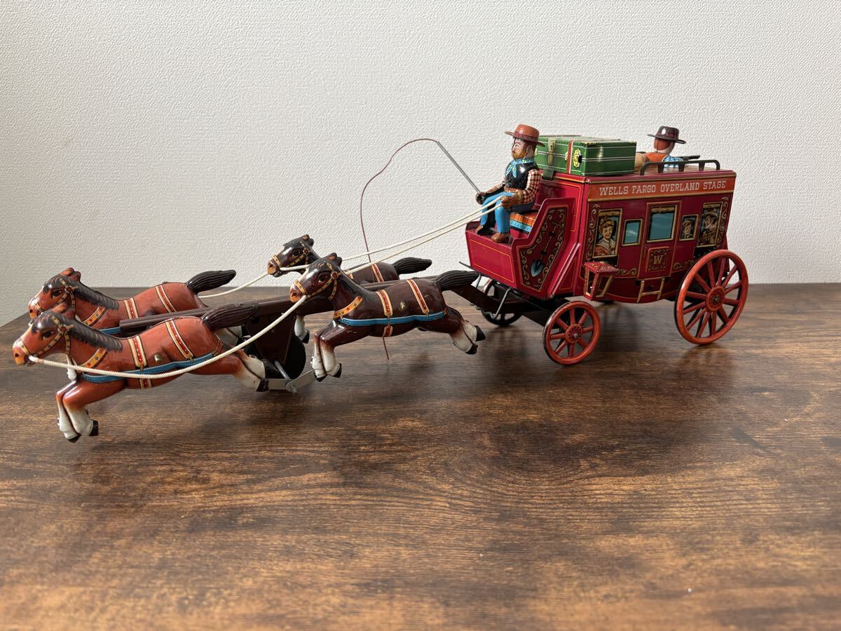 【希少品】ブリキ アルプス 馬車 置物 ヴィンテージ ビンテージ レトロ 当時物 アンティーク ブリキ 荷馬車 昭和レトロ拍卖