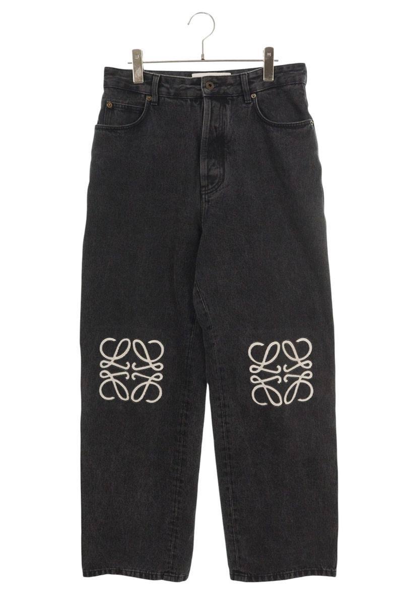 ロエベ デニムパンツ サイズ:46 H526Y11W61 アナグラム刺繍バギーデニムパンツ 中古 OM10拍卖