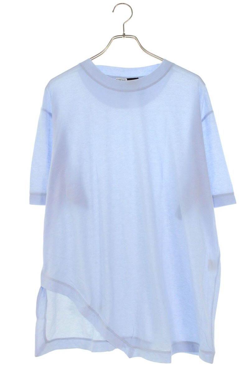 ロエベ Tシャツ サイズ:XXL H616Y22X56 バックアナグラム刺繍アシンメトリックTシャツ 中古 SB01拍卖