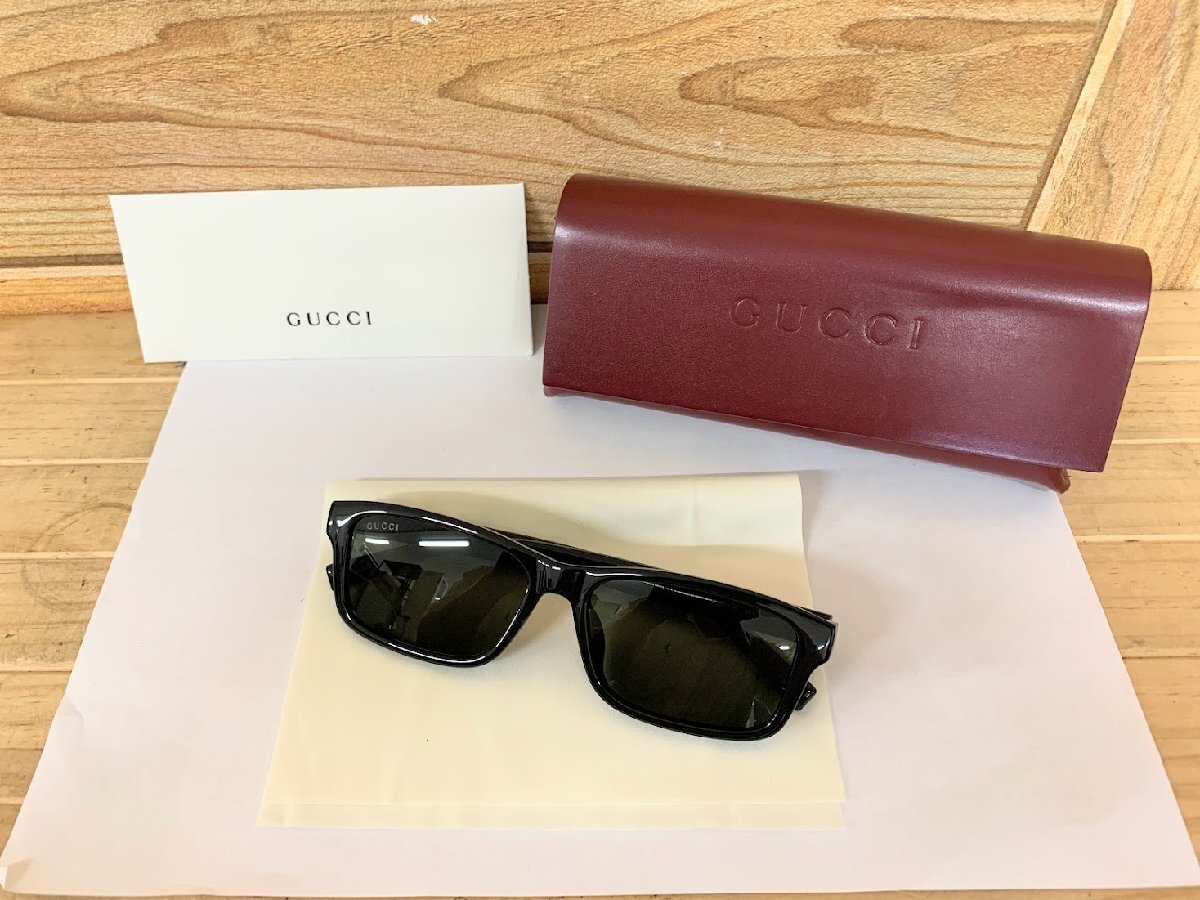 ■ 新品同様 GUCCI グッチ GG1986SA 001 シェリーライン べっ甲調 サングラス 眼鏡 めがね レディース メンズ ブラック系拍卖