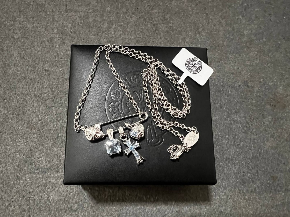 Chrome Hearts(クロムハーツ) シルバー925 ネックレス 長さ約57cm クロス チェーン 付き ペンダントトップ 男女兼用拍卖
