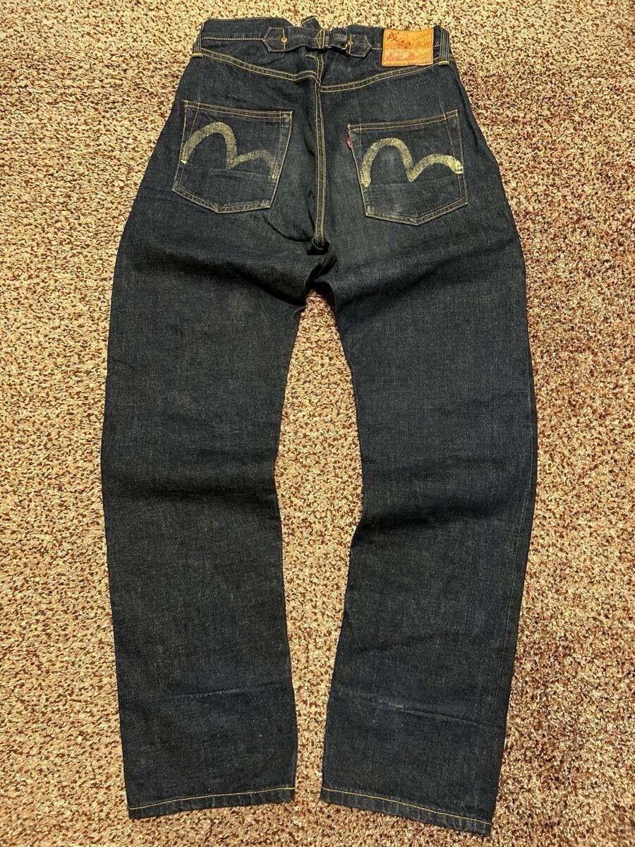 EVISU 2504 31×35 鯛釣りパッチ 白カモメ 赤耳 EVISタブ ヘビーオンス 希少 初期 シンチバック サスペンダーボタン拍卖