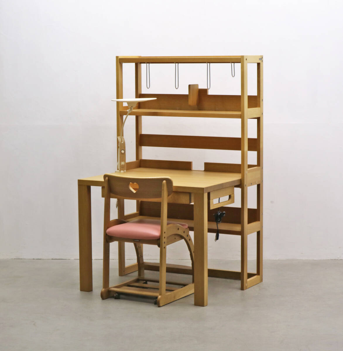 3点セット karimoku カリモク ボナシェルタ デスク 学習机 ブックシェルフ 書斎 PC ナチュラル モダン/北欧アクタスIDC浜本/RDT21143拍卖