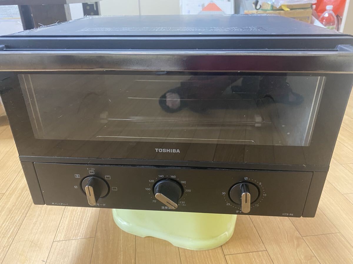 TOSHIBA コンパクトオーブントースター HTR-R6-K ブラック オーブントースター拍卖