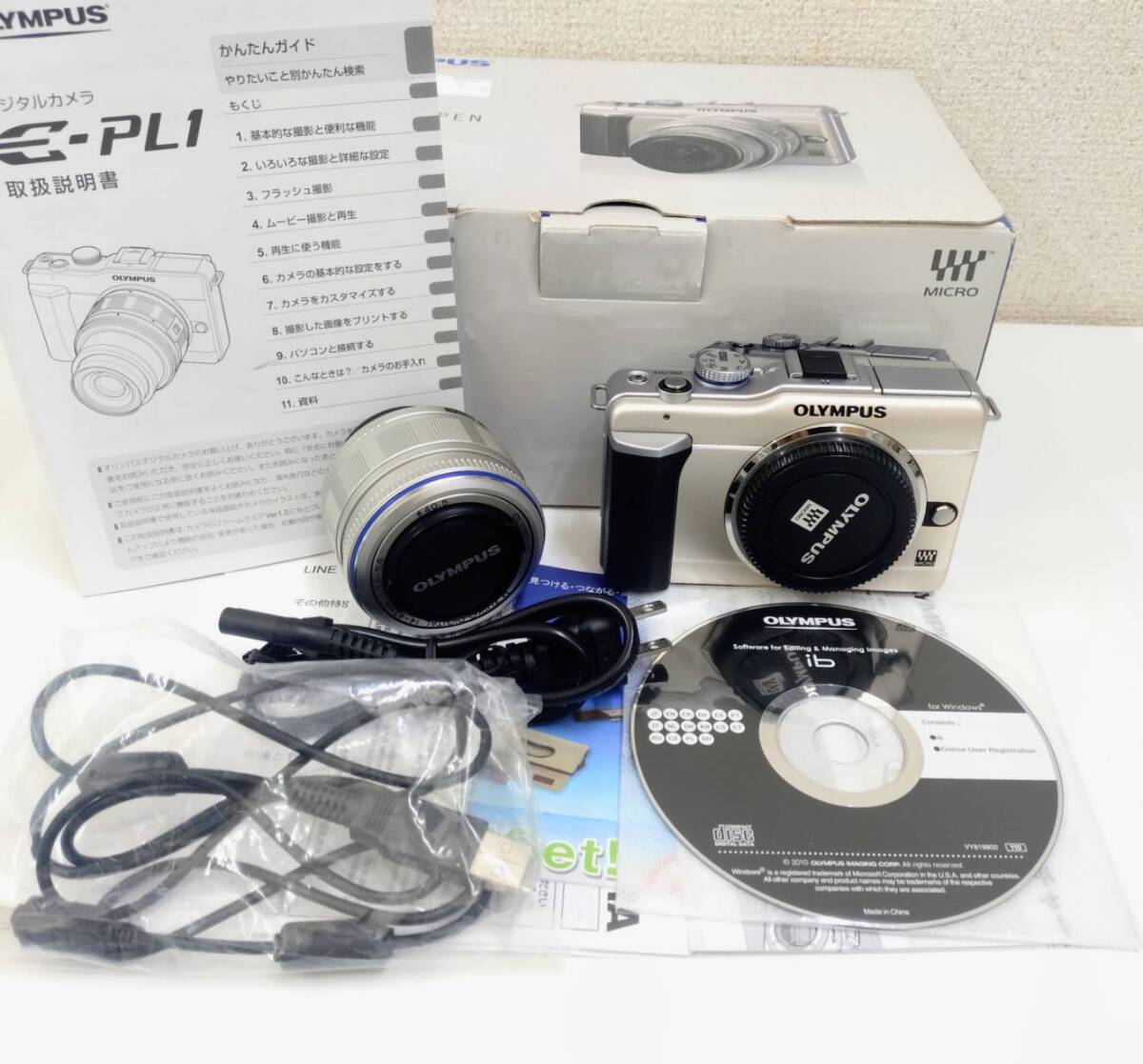 美品 オリンパス OLYMPUS PEN E-PL1 ミラーレス一眼カメラ レンズキット レンズ M.ZUIKO DIGITALED 17-42mm F3.5-5.6 L拍卖
