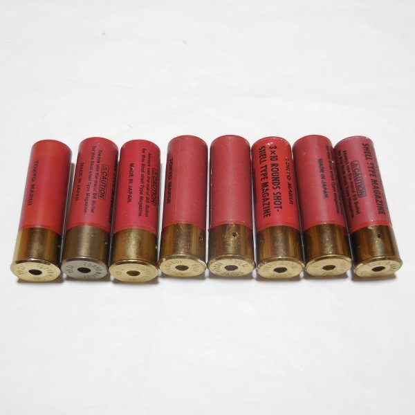 マルイ製 ショットガン用 ショットシェル 30連マガジン レッド 8本セット拍卖