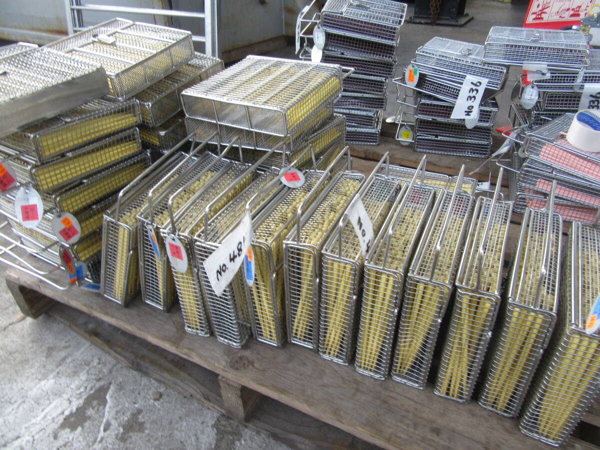 油谷 №484 箸 はし プラスチック 80本セット 40膳 ステンレス 収納篭 食器洗浄機 滑りにくい リターナブル 使いまわし 経済的 中古拍卖