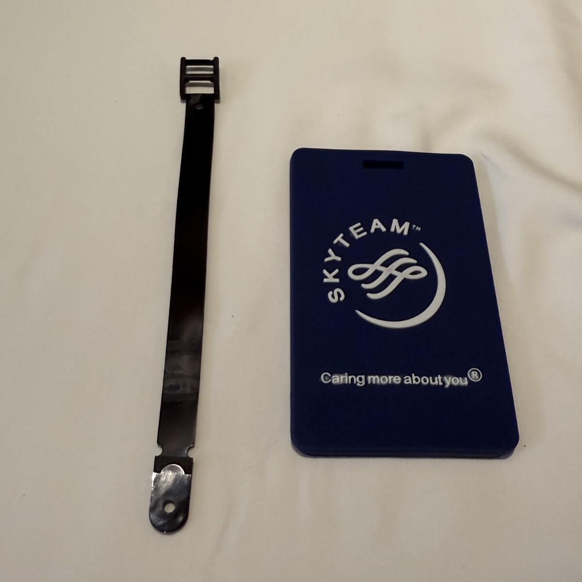 送料込み SKYTEAM スカイチーム ラゲージタグ ネームタグ ネイビー ノベルティ 拍卖