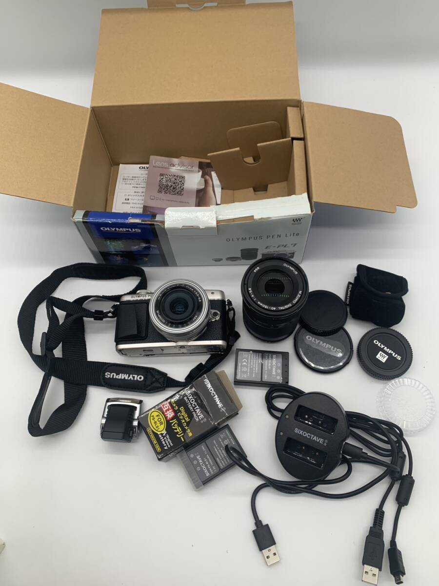 オリンパス OLYMPUS PEN Lite E-PL7 ミラーレス 一眼 セット 動作未確認拍卖